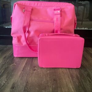 BEIS x Barbie Mini Weekender and Cosmetic Case Bundle